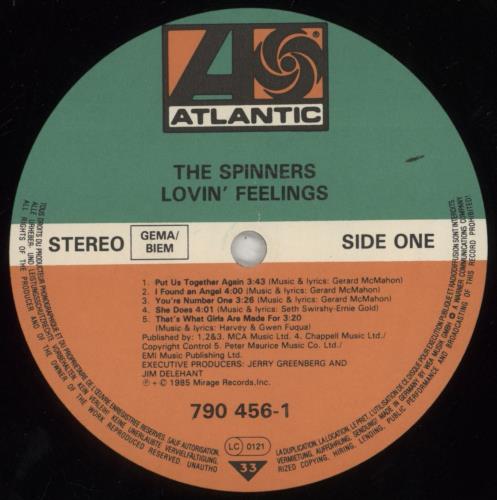 The Detroit Spinners Lovin' Feelings vinyl LP album (LP record) German DS-LPLO856375