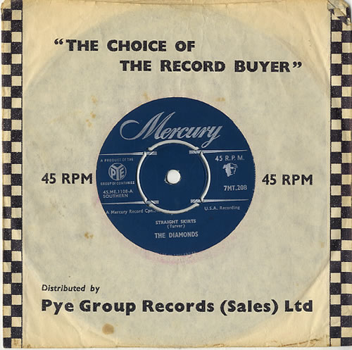 The Diamonds Straight Skirts 7" vinyl single (7 inch record / 45) UK U1X07ST612992