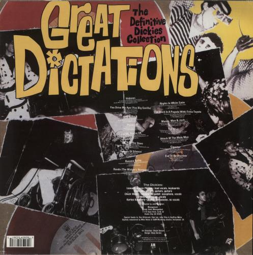 The Dickies Great Dictations [The Definitive Dickies Collection] vinyl LP album (LP record) UK DICLPGR353293