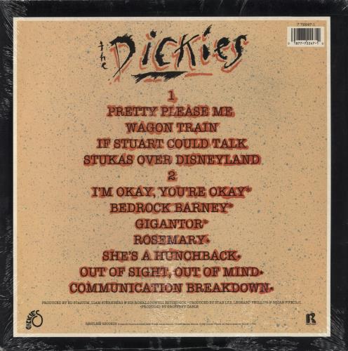 The Dickies Stukas Over Disneyland vinyl LP album (LP record) US DICLPST859878