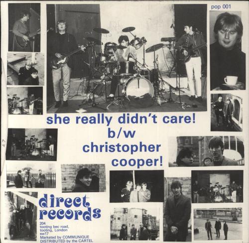 The Direct Hits She Really Didn't Care 7" vinyl single (7 inch record / 45) UK 57O07SH821486