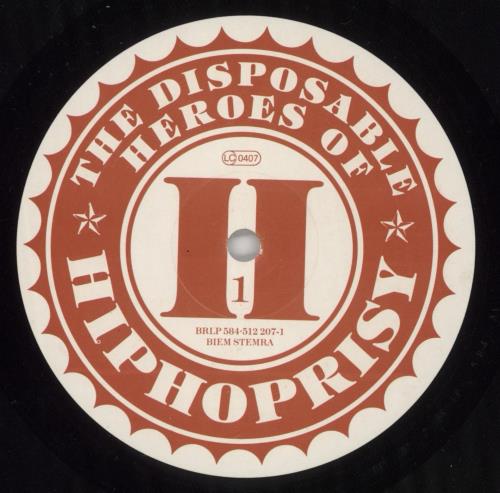 The Disposable Heroes Of Hiphoprisy Hypocrisy Is The Greatest Luxury vinyl LP album (LP record) UK DHHLPHY687686