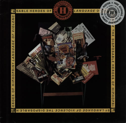 The Disposable Heroes Of Hiphoprisy Language Of Violence + Comic Book 12" vinyl single (12 inch record / Maxi-single) UK DHH12LA281139
