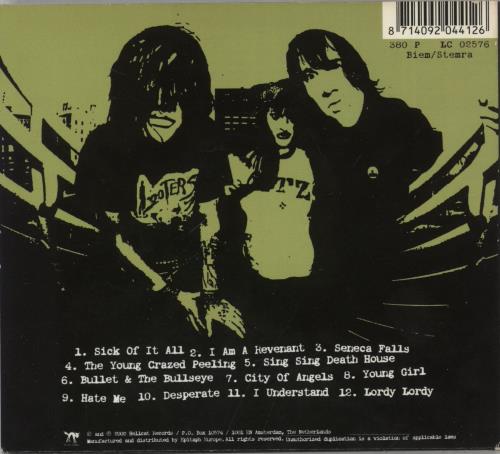 The Distillers Sing Sing Death House CD album (CDLP) UK 5DSCDSI260203