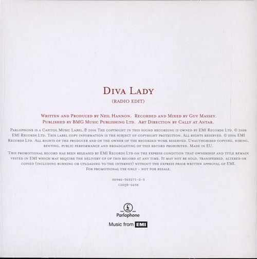 The Divine Comedy Diva Lady CD single (CD5 / 5") UK DCMC5DI395028
