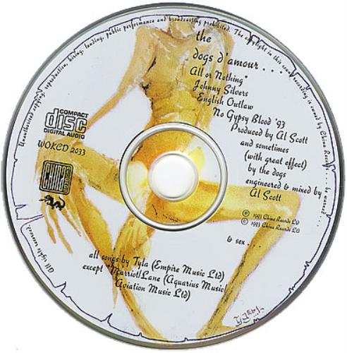 The Dogs D'Amour All Or Nothing CD single (CD5 / 5") UK DOGC5AL195051