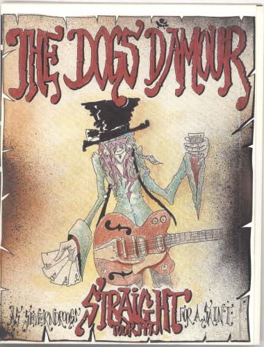The Dogs D'Amour Straight Tour 1990 tour programme UK DOGTRST740791