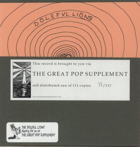 The Doleful Lions I Can Take You To The Sun 7" vinyl single (7 inch record / 45) UK XKE07IC879223