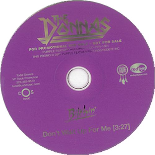 The Donnas Don't Wait Up For Me CD single (CD5 / 5") US T/DC5DO418858