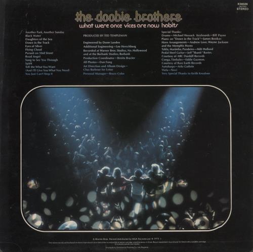 The Doobie Brothers What Were Once Vices Are Now Habits vinyl LP album (LP record) UK DOOLPWH337061