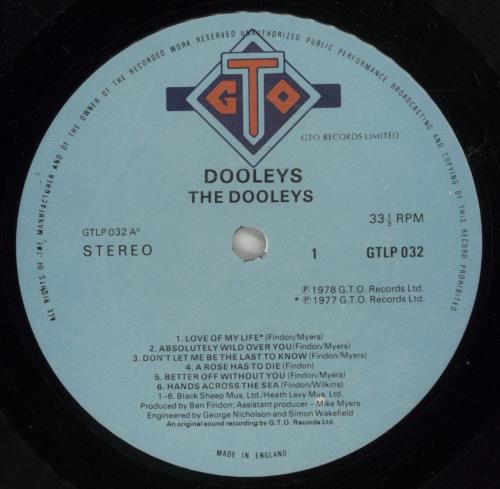 The Dooleys Dooleys vinyl LP album (LP record) UK D/YLPDO873945