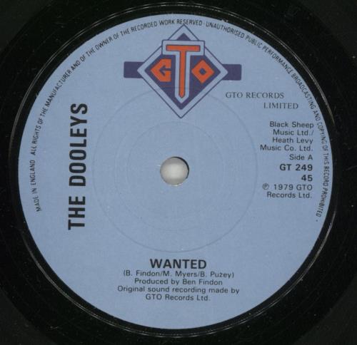 The Dooleys Wanted 7" vinyl single (7 inch record / 45) UK D/Y07WA582519