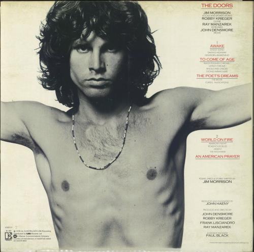 The Doors An American Prayer + Booklet - EX vinyl LP album (LP record) UK DORLPAN665235