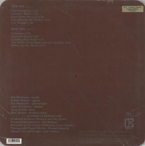 The Doors L.A. Woman - DCC vinyl LP album (LP record) US DORLPLA320572