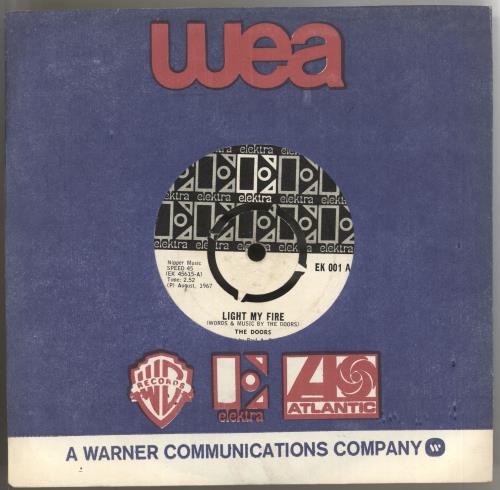 The Doors Light My Fire 7" vinyl single (7 inch record / 45) South African DOR07LI716216