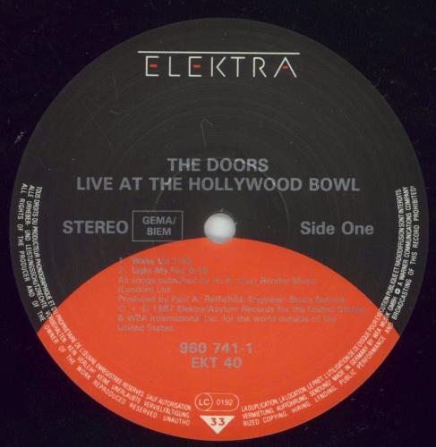 The Doors Live At The Hollywood Bowl vinyl LP album (LP record) UK DORLPLI515866