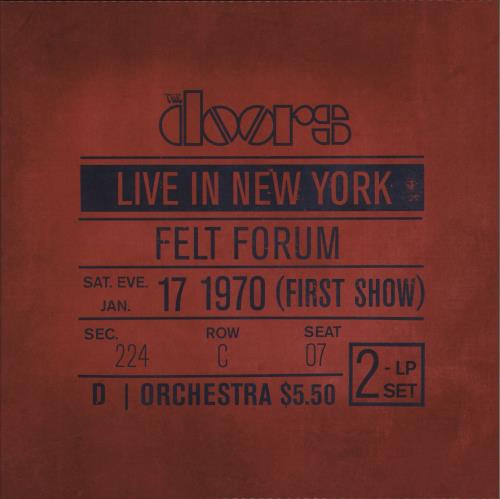 The Doors Live In New York 2-LP vinyl record set (Double LP Album) UK DOR2LLI516387