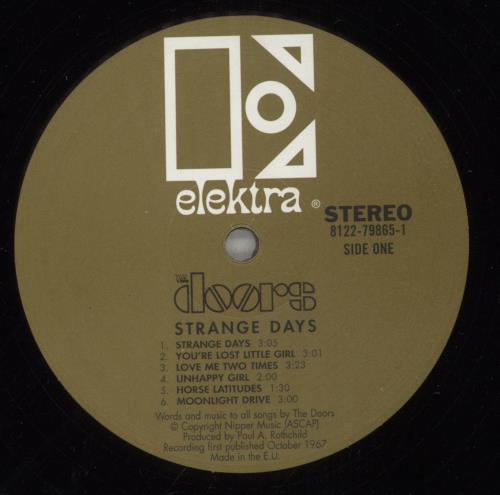 The Doors Strange Days - 180gm + lyric insert - EX vinyl LP album (LP record) UK DORLPST877619
