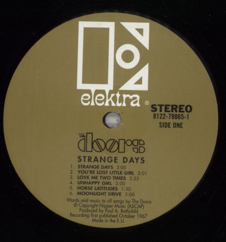 The Doors Strange Days - 180gm vinyl LP album (LP record) UK DORLPST730680