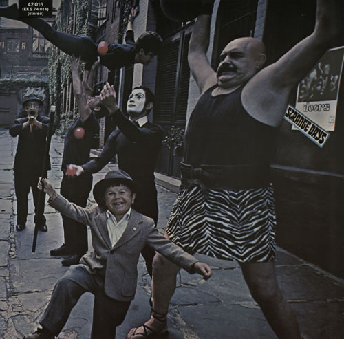 The Doors Strange Days - Red Label - EX vinyl LP album (LP record) German DORLPST573609