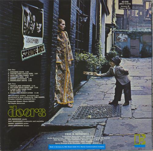The Doors Strange Days - Red Label vinyl LP album (LP record) German DORLPST867055