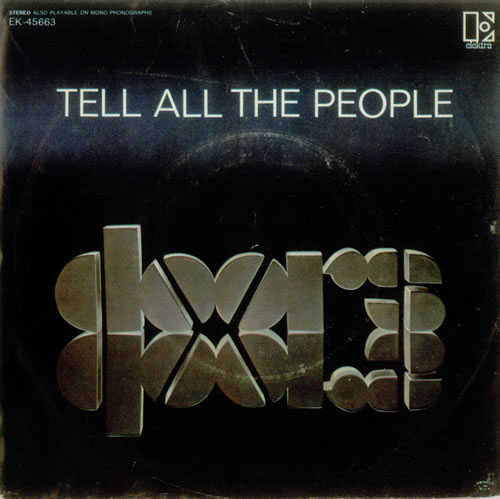 The Doors Tell All The People - P/S 7" vinyl single (7 inch record / 45) UK DOR07TE545907