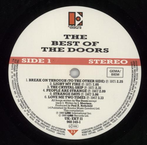 The Doors The Best Of The Doors 2-LP vinyl record set (Double LP Album) UK DOR2LTH229028