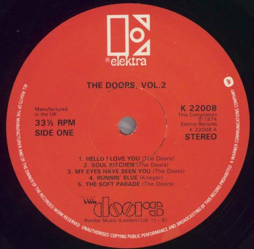 The Doors The Doors Vol. 2 - Shrink vinyl LP album (LP record) UK DORLPTH824650