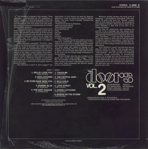 The Doors The Doors Vol. 2 - Shrink vinyl LP album (LP record) UK DORLPTH824650