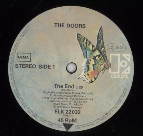 The Doors The End - Ex 12" vinyl single (12 inch record / Maxi-single) German DOR12TH846942