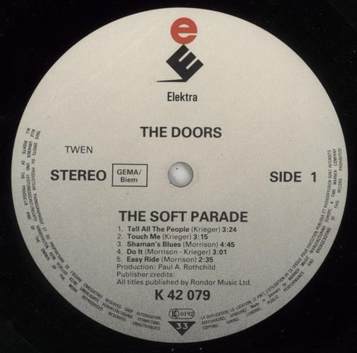 The Doors The Soft Parade - Grey Label vinyl LP album (LP record) German DORLPTH461471