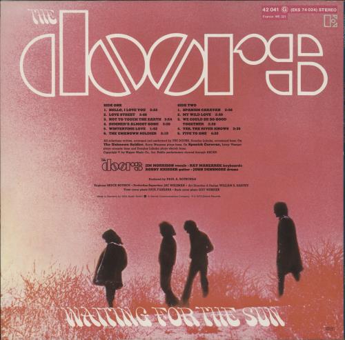 The Doors Waiting For The Sun - Red Label vinyl LP album (LP record) German DORLPWA441371