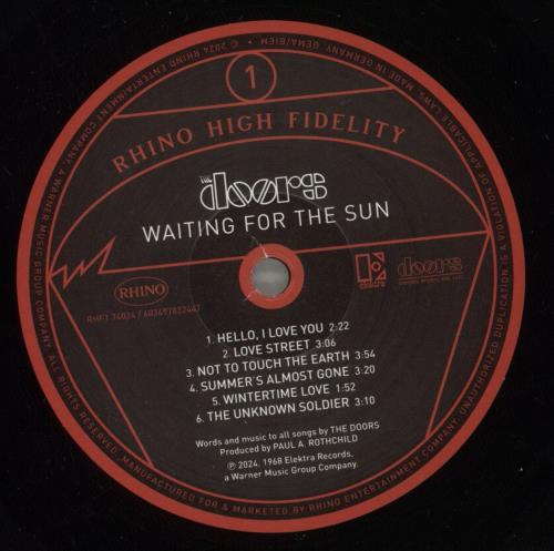 The Doors Waiting For The Sun -180gram vinyl LP album (LP record) US DORLPWA887730