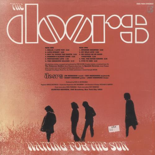 The Doors Waiting For The Sun vinyl LP album (LP record) US DORLPWA489252