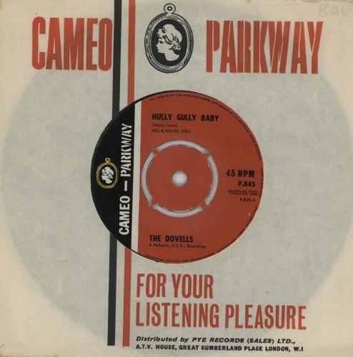 The Dovells Hully Gully Baby 7" vinyl single (7 inch record / 45) UK WZ707HU759633