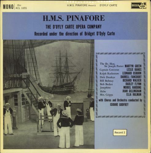The D'Oyly Carte Opera Company H.M.S. Pinafore 2-LP vinyl record set (Double LP Album) UK 2EP2LHM777727