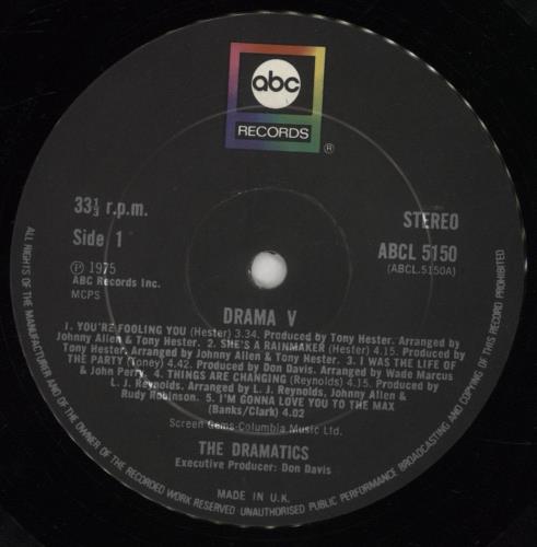 The Dramatics Drama V vinyl LP album (LP record) UK DR-LPDR856816