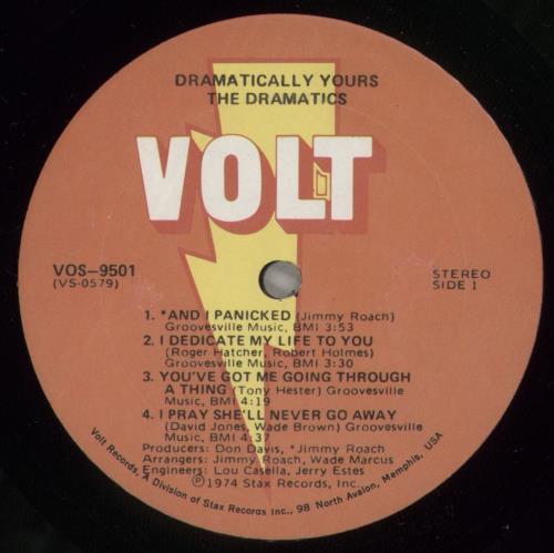 The Dramatics Dramatically Yours vinyl LP album (LP record) US DR-LPDR736266