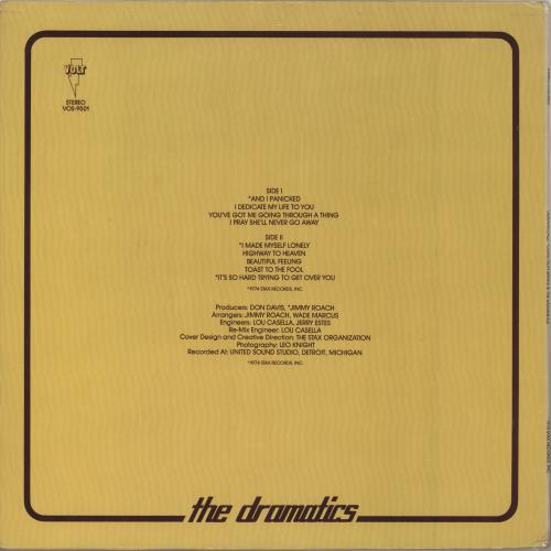 The Dramatics Dramatically Yours vinyl LP album (LP record) US DR-LPDR736266
