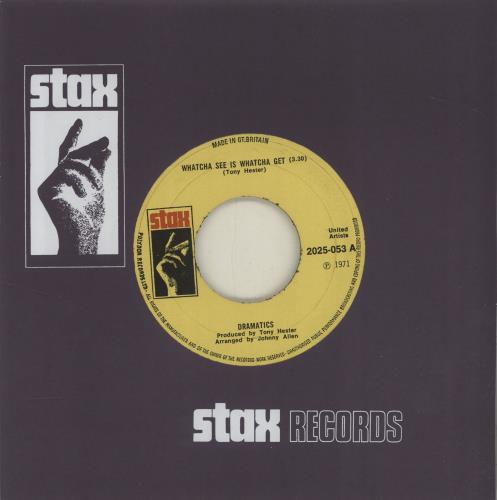 The Dramatics Whatcha See Is Whatcha Get 7" vinyl single (7 inch record / 45) UK DR-07WH683997