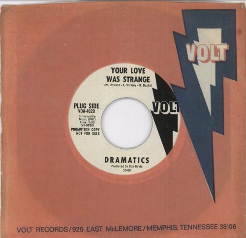 The Dramatics Your Love Was Strange - Demo 7" vinyl single (7 inch record / 45) US DR-07YO891794
