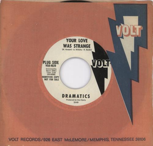 The Dramatics Your Love Was Strange - Demo 7" vinyl single (7 inch record / 45) US DR-07YO891794
