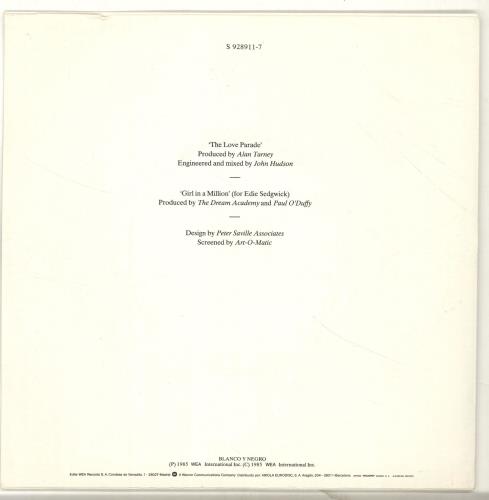 The Dream Academy The Love Parade 7" vinyl single (7 inch record / 45) Spanish DRE07TH700811