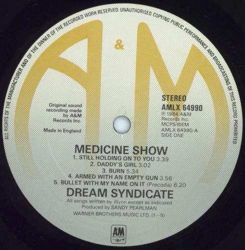 The Dream Syndicate Medicine Show vinyl LP album (LP record) UK DSYLPME358967