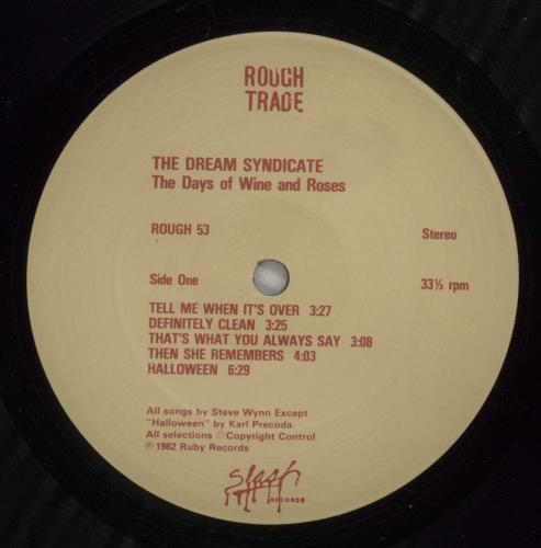The Dream Syndicate The Days Of Wine And Roses vinyl LP album (LP record) UK DSYLPTH300776