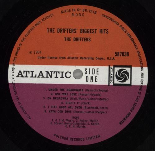 The Drifters Biggest Hits - Plum and Red label- EX vinyl LP album (LP record) UK TD3LPBI868531
