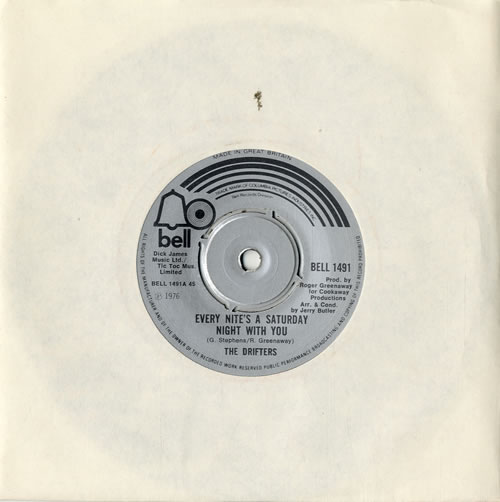 The Drifters Every Nite's A Saturday Night With You 7" vinyl single (7 inch record / 45) UK TD307EV574281