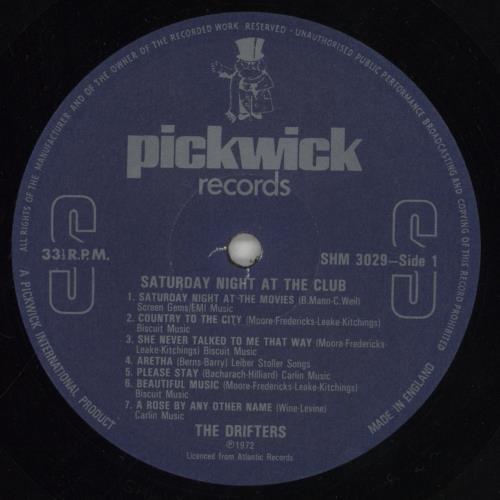 The Drifters Saturday Night At The Club vinyl LP album (LP record) UK TD3LPSA859913