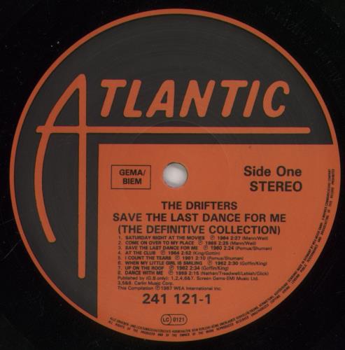 The Drifters Save The Last Dance For Me vinyl LP album (LP record) German TD3LPSA860572