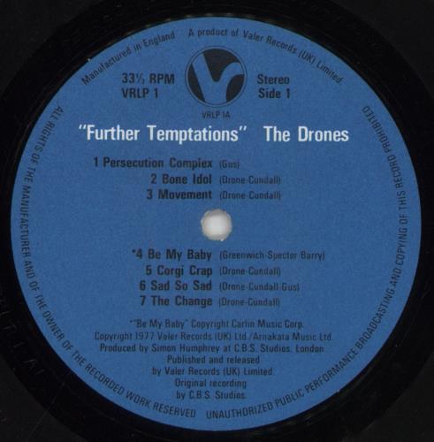 The Drones Further Temptations vinyl LP album (LP record) UK DROLPFU671267